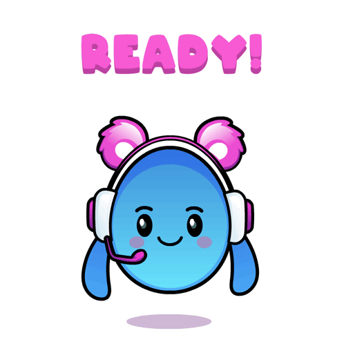 Cartoon Character With Headphones Thumbs Up Ready
