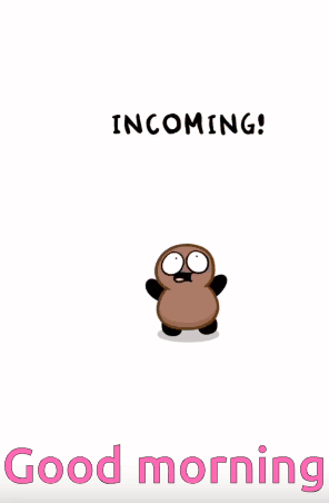 Cartoon Character With Heart Good Morning GIF