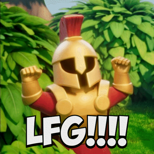 Cartoon Character With Helmet And LFG GIF
