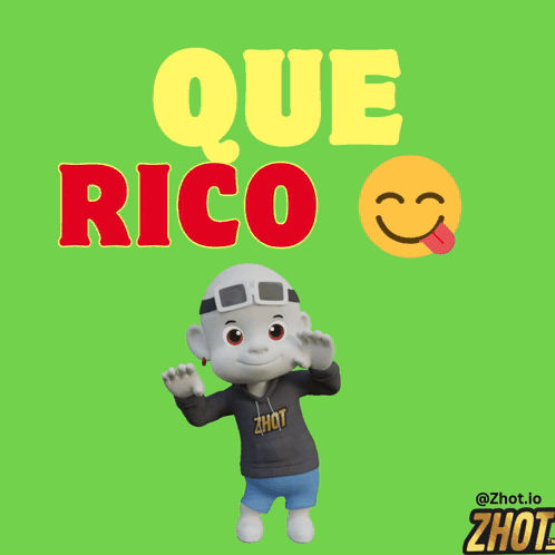 Cartoon Character With Hoodie Saying Zhot GIF