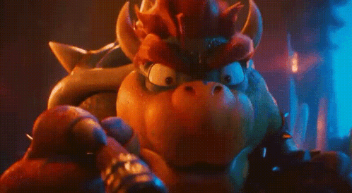 Cartoon Character With Horns and Spikes Looking at Camera