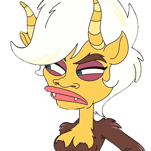 Cartoon Character With Horns Ugh