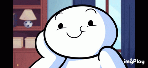 Cartoon Character with Lamp and Imgplay