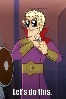 Cartoon Character With Let's Do This