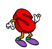 Cartoon Character With Letter S On Head
