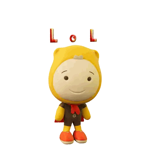 Cartoon Character with Lol