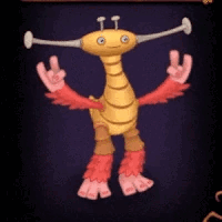 Cartoon Character with Long Neck and Arms