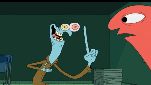 Cartoon Character With Long Neck Screaming GIF