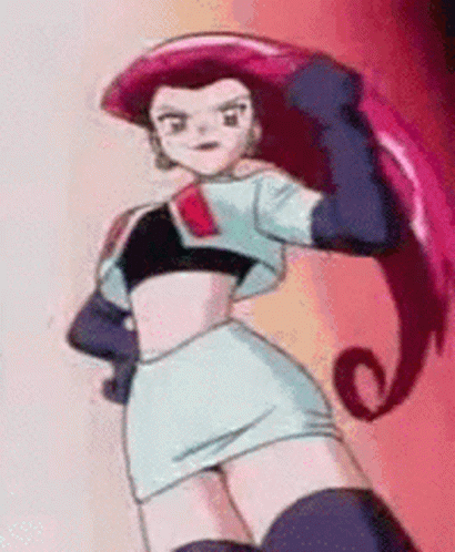 Cartoon Character with Long Red Hair