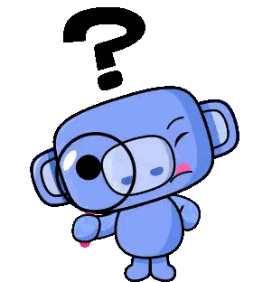 Cartoon Character With Magnifying Glass and Question Mark