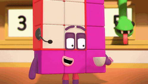 Cartoon Character With Microphone And Number 3 GIF