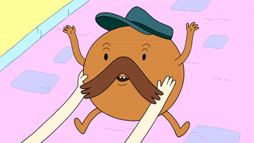 Cartoon Character with Mustache and Hat