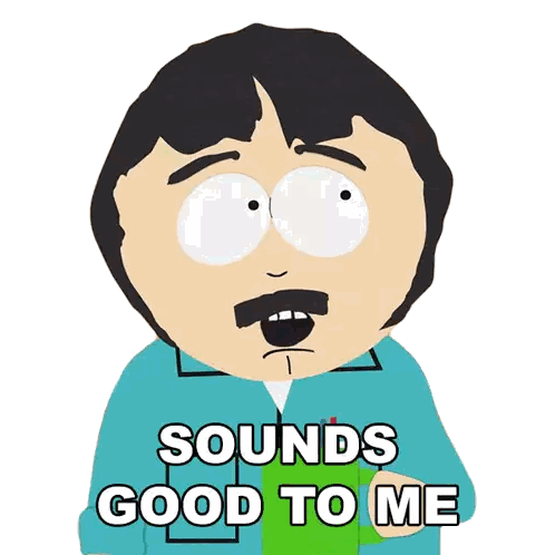 Cartoon Character with Mustache Says Sounds Good