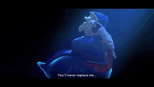Cartoon Character With Mustache Says You'll Never Replace Me