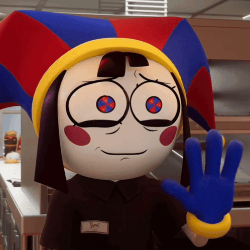 Cartoon Character With Name Tag Saying Jerry