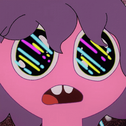 Cartoon Character With Neon Glasses