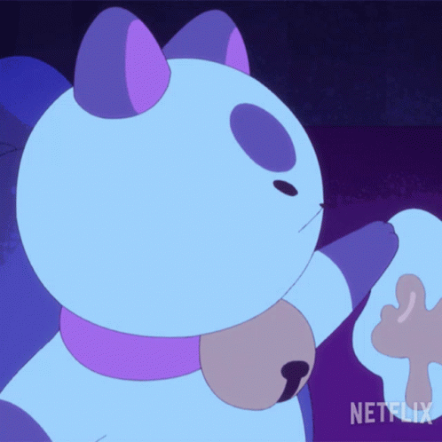 Cartoon Character With Netflix Logo