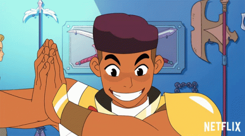 Cartoon Character With Netflix Logo GIF