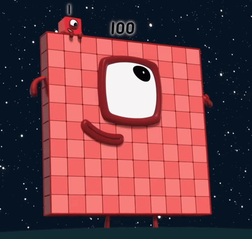 Cartoon Character With Number 100 GIF
