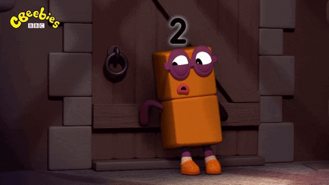 Cartoon Character With Number 2