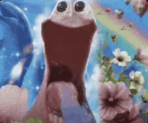 Cartoon Character With Open Mouth