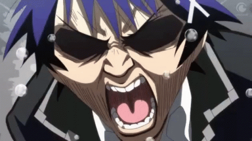 Cartoon Character With Open Mouth And Sunglasses GIF