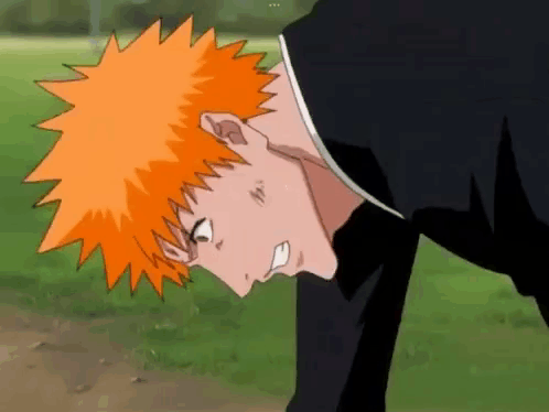 Cartoon Character With Orange Hair and Black Shirt on Grass