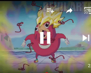 Cartoon Character With Pause Button