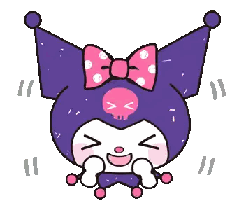 Cartoon Character with Pink Bow and Skull