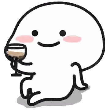 Cartoon Character with Pink Cheek and Finger in Mouth