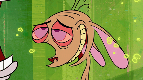 Cartoon Character With Pink Eyes