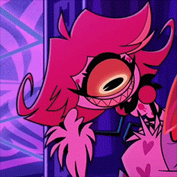 Cartoon Character With Pink Hair and Big Eyes