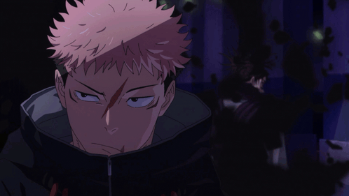 Cartoon Character With Pink Hair And Black Jacket GIF