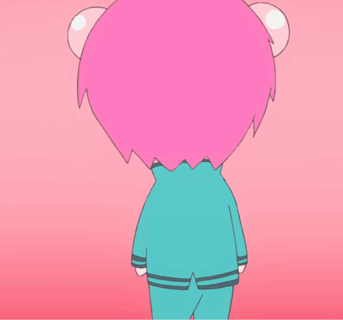 Cartoon Character With Pink Hair and Green Glasses