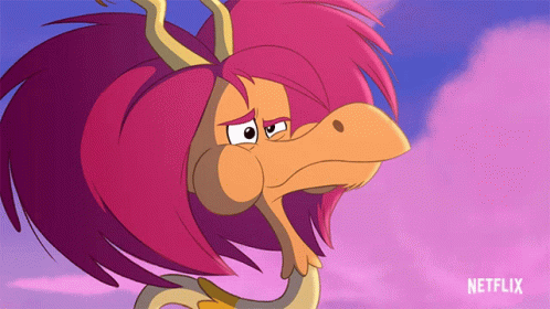 Cartoon Character With Pink Hair And Netflix Logo GIF