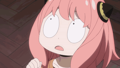 Cartoon Character With Pink Hair and White Eyes