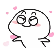 Cartoon Character With Pink Hearts Making Funny Face