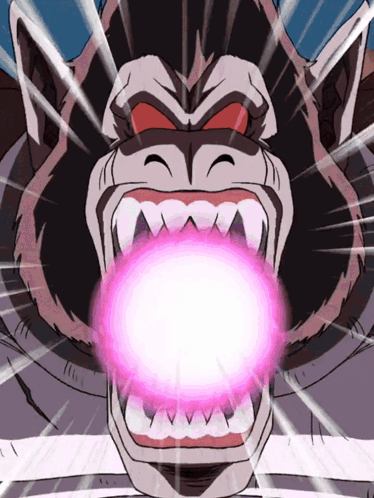 Cartoon Character With Pink Light From Mouth GIF