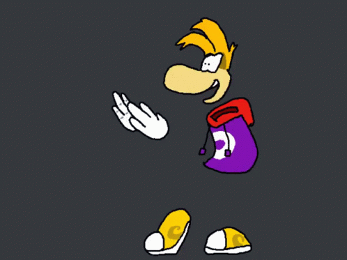 Cartoon Character With Purple Bag on Head