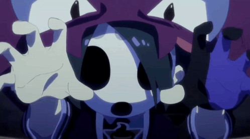 Cartoon Character With Purple Eyes