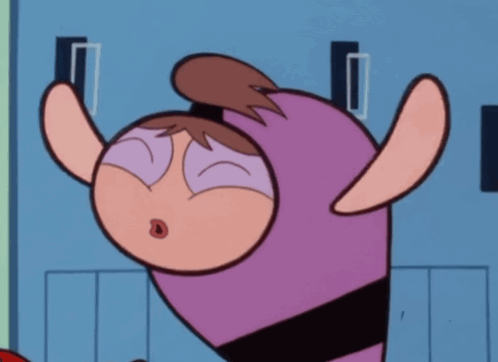Cartoon Character With Purple Outfit GIF