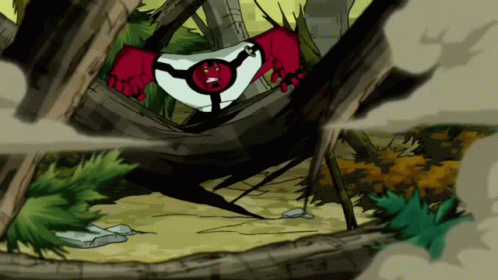 Cartoon Character With Red And White Arms And Black Tie GIF