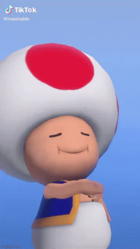 Cartoon Character With Red and White Circle on Hat