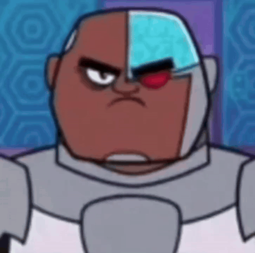 Cartoon Character With Red Eye And Robot Suit GIF