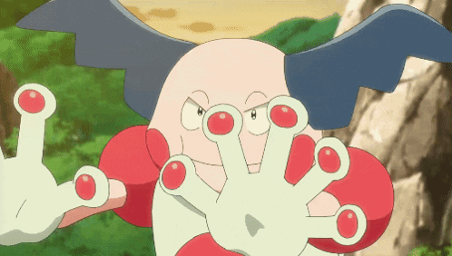 Cartoon Character With Red Eyes And White Fingers GIF