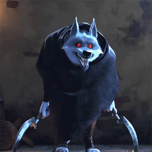 Cartoon Character With Red Eyes in Hooded Cloak
