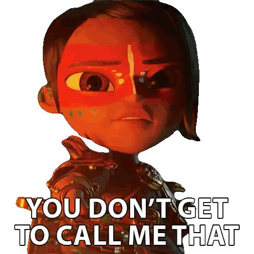 Cartoon Character with Red Face Paint Saying You Don t Call Me That