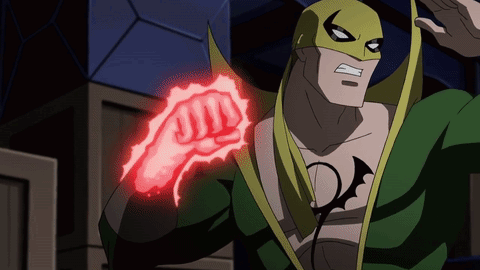 Cartoon Character With Red Fist