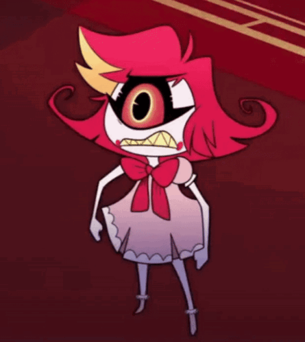 Cartoon Character With Red Hair and Bow on Dress