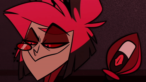 Cartoon Character with Red Hair and Eyes